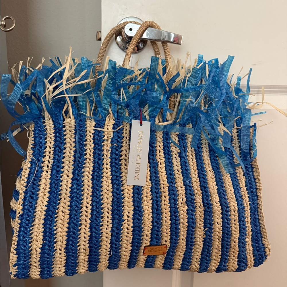 Frances Valentine Fuzzy Jute Tote